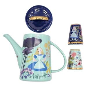 Disney Alice in Wonderland Mary Blair 70th Anniversary Teapot and Shakers Set